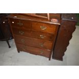 An early 20th Century mahogany chest of two over three drawers