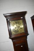 An 18th Century oak cased long case clock having eight day movement with brass dial named for
