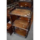 A modern hardwood occasional table in the period style, width approx. 56cm