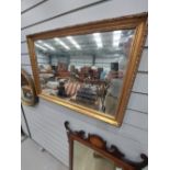 A gilt frame wall mirror , approx. 76 x 53cm