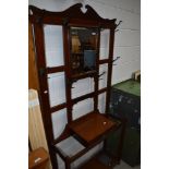 A late 19th/early 20th Century mahogany hall stand