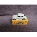 A Dinky diecast, 181 Volkswagen, Grey with light blue hubs, in original correct spot box