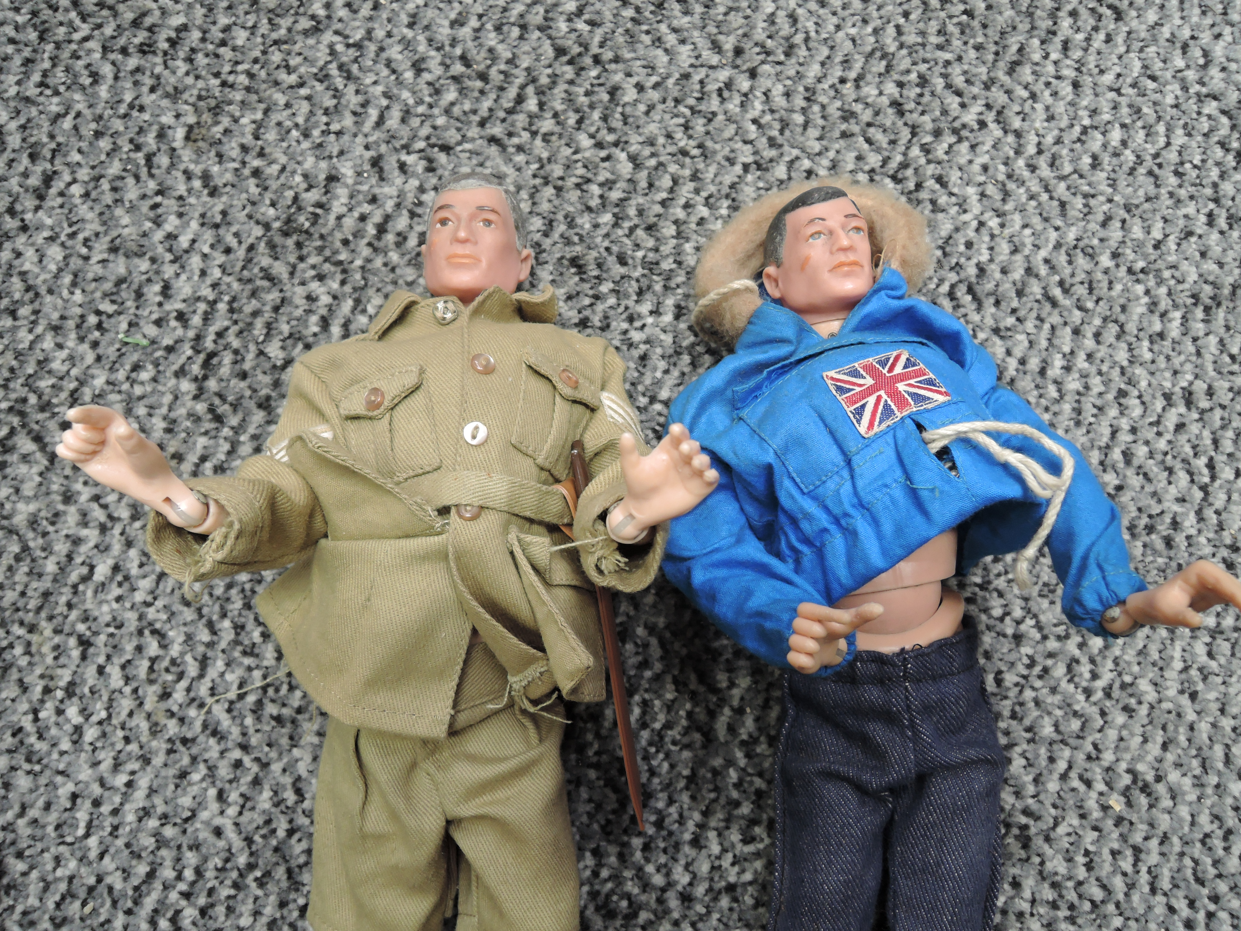 Two original 1964 Palitoy Hasbro Action Men both being fully clothed, a later Redbox Hong Kong - Image 2 of 5