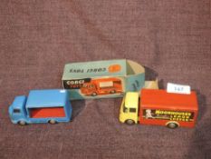 Two Corgi diecasts, 455 Karrier Bantam Two Tonner in blue with red bed, in original box and 459