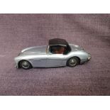 A 1960's Bandai tinplate and friction driven Austin Healey Hardtop in Light Blue with black roof