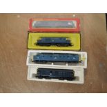 Three Hornby 00 gauge Diesel Locomotives, R357 BR D5578, boxed, R758 BY Hymek D7063, boxed and Inter