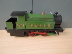 A 1930's Bowman Live Steam Narrow Gauge 0-4-0 V & ALR No 1 Engine, the full size engine would run