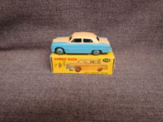 A Dinky diecast, 170 Ford Fordor Sedan, Pink & Blue, in original blue spot box