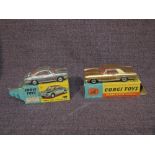 Two Corgi diecast, 245 Buick Riviera in metallic gold with red interior and 315 Simca 1000