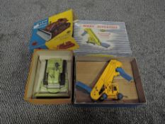 A Dinky Supertoy diecast, 964 Elevator Loader in yellow and blue in original blue and white