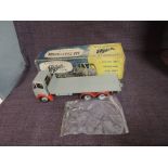 A 1950's Shackleton Toy clockwork Foden FG in grey with red guards, in original box with key and