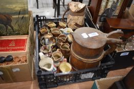 A collection of eighteen jugs most small with salt glaze decoration.