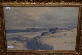 William Lister Lister, (1859-1943), a watercolour, coastal landscape, signed, 37 x 54cm, fancy