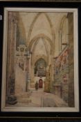 H Terry, (19th century), a watercolour, Valère Basilica Sion Switzerland, signed and dated 15.8.(