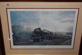 Peter Green, (20th century), after, a Ltd Ed print, Historic Departure, train, signed and num 89/