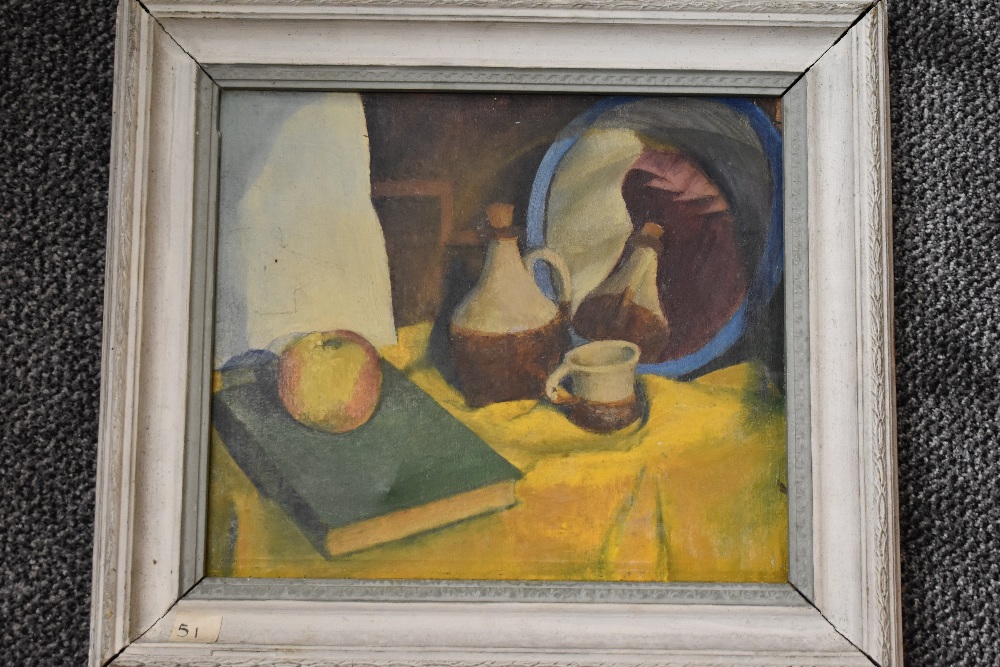 Alan Roberts, (20th century), an oil painting, Still Life, attributed verso, 30 x 35cm, white