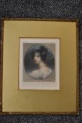 Edmund Wardle, (20th century), after, an etching, study of a lady, signed, 21 x 17cm, mounted framed