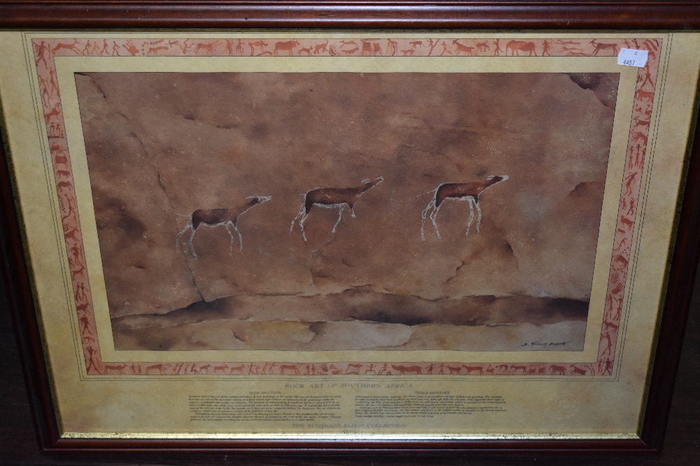 S Townley Bassett, (20th century), after, a print, Rock Art of Southern Africa, 48 x 62cm, framed