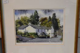 Jill Aldersley, (1943-2007), after, a print, Buckle Yeat Near Sawrey, signed, 19 x 25cm, mounted