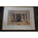 David Roberts, (1796-1864), after, a 20th century re-print, The Portico of the Grand Temple of