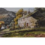 Judy Boyes, (contemporary), a watercolour, Side Cottage Ullswater, signed and attributed verso, 24 x