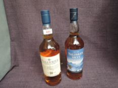 Two bottles of Talisker Single Malt Scotch Whisky, Ten Year Old and Skye, both 45.8% vol, 70cl