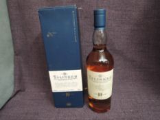 A bottle of pre 2012 Talisker Ten Year Old Single Malt Scotch Whisky, 45.8% vol, 70cl in card box