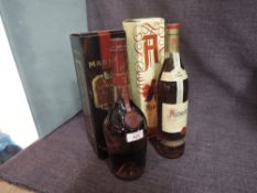 Two bottles of Alcohol, Martell Cordon Rubis Cognac, label loose in box, 40% vol, 70cl and Asbach