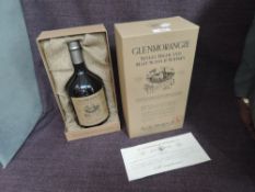 A bottle of Glenmorangie Ten Year Old Single Highland Malt Scotch Whisky, Traditional 100 Proof, 5