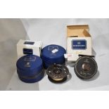 A House of Hardy fly reel The Golden prince 7/8 with spare spool both in blue hardy cases and in