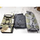 3 bags for transporting fishing or golf equipment one marked Swilken St Andrews one marked Orvis and