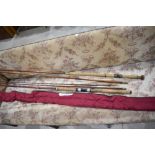 A Zeus 919330 Spin master 12ft by Abu Garcia and 2 unmarked vintage spinning rods