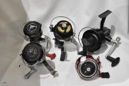 5 Vintage spinning reels including Mitchell and Garcia Mitchell