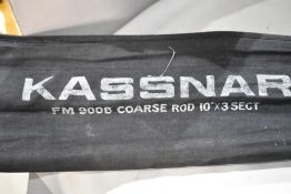 A Kassnar 3pc 10ft coarse rod with sleeve