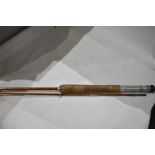 A nice 2pc 8ft split cane fly rod marked forshaw Palace No5