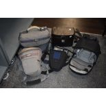 Five camera bags