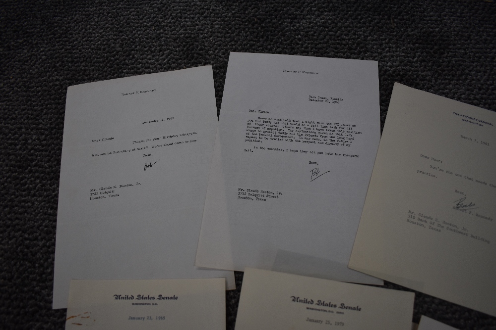 Robert Francis Kennedy (1925-1968). A selection of eight typed and signed letters, dates ranging - Image 4 of 5