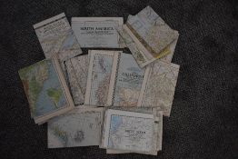 Maps. A selection of 1950's National Geographic folding maps. Includes; North America, South