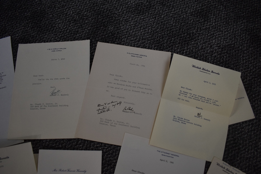 Robert Francis Kennedy (1925-1968). A selection of eight typed and signed letters, dates ranging - Image 3 of 5