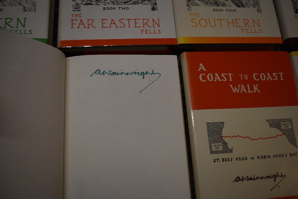 Wainwright. Signed copies. A selection of the Pictorial Guides (later reprints), minus book 3, - Image 3 of 4