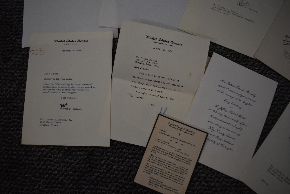 Robert Francis Kennedy (1925-1968). A selection of eight typed and signed letters, dates ranging - Image 5 of 5
