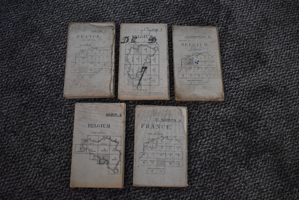 British Army Maps. First World War. France and Belgium. Cloth-backed, folding. (5)