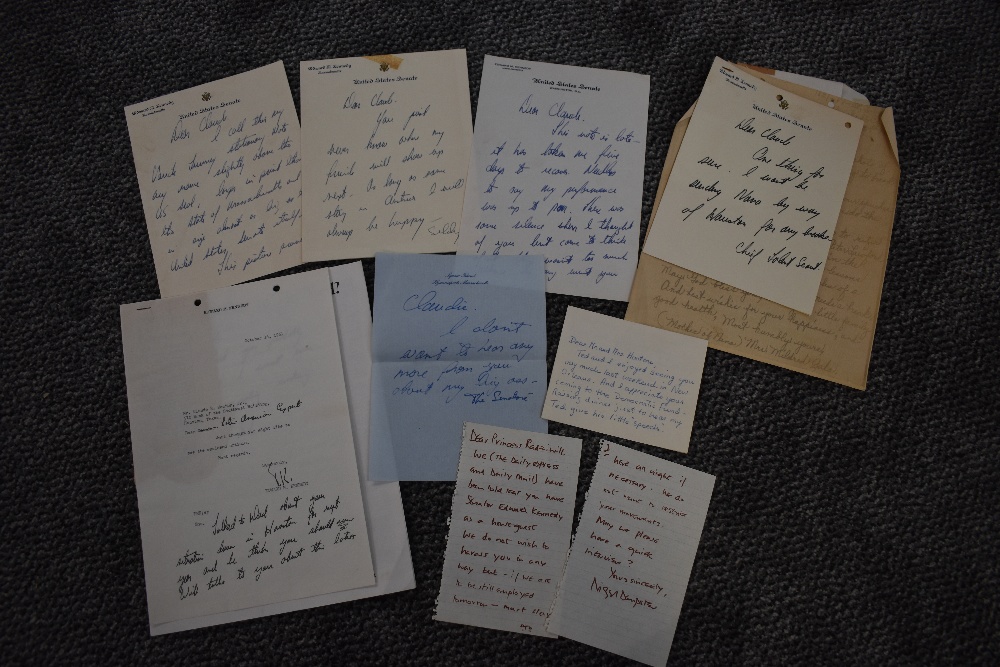 Edward Moore Kennedy (1932-2009). A small selection of hand-written letters on United States