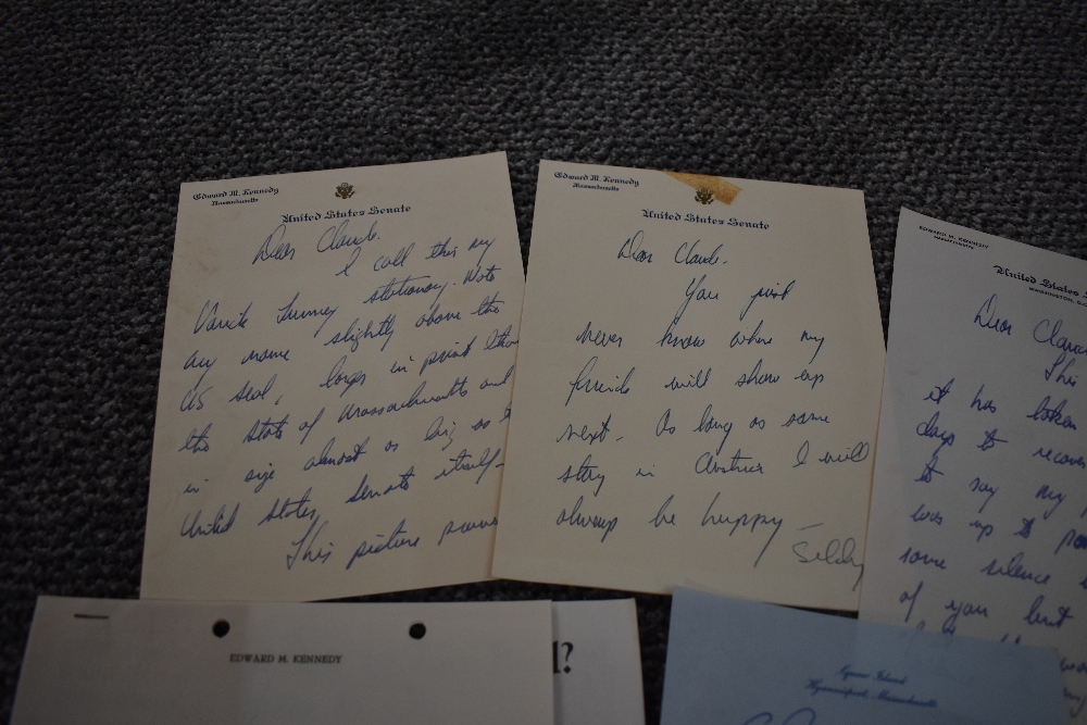 Edward Moore Kennedy (1932-2009). A small selection of hand-written letters on United States - Image 4 of 4