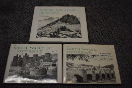 Wainwright. Signed copies. Welsh Mountain Drawings (1981); North Wales Sketchbook (1982); South