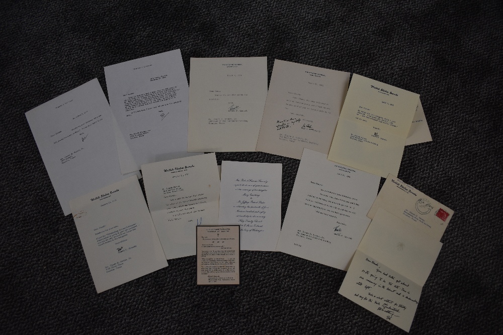 Robert Francis Kennedy (1925-1968). A selection of eight typed and signed letters, dates ranging