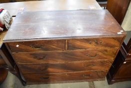 A late Victorian pine chest of two over three drawers with scumble paint work.