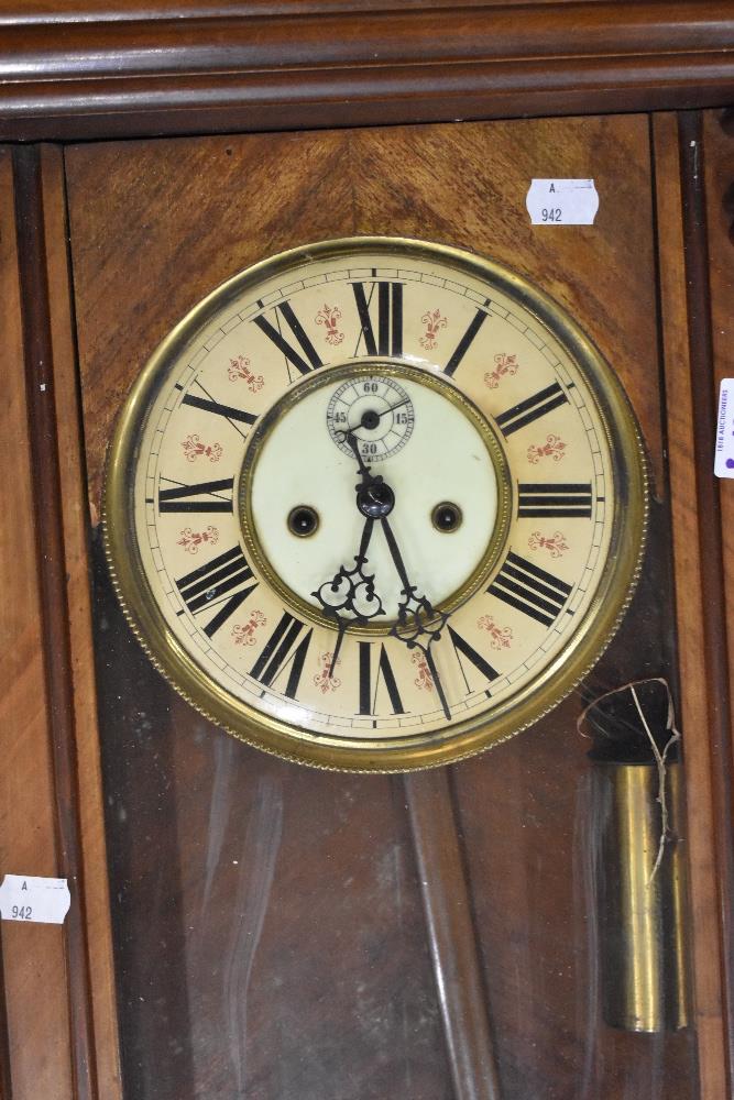 A 19th Century mahogany cased Vienna wall clock - Image 2 of 2