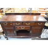 A Victorian mahogany sideboard, width approx. 153cm