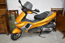 A Gilera Runner FX scooter, very clean condition , mileage showing as 1310, Registration number